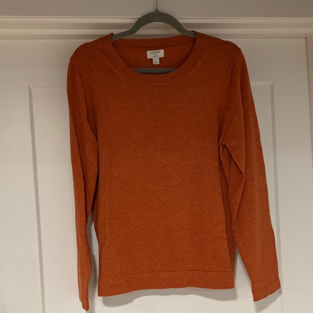JCrew- COTTON-WOOL TEDDIE SWEATER
LARGE / HTHR SPANISH CLAY , Size L